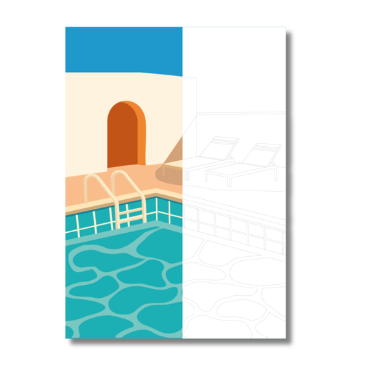 Affiche - Piscine au soleil