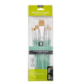 Lot de 8 pinceaux rond et plat