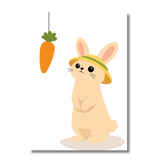 Affiche - Lapin à la carotte