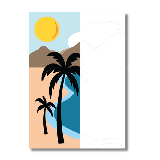 Affiche - Baie aux palmier