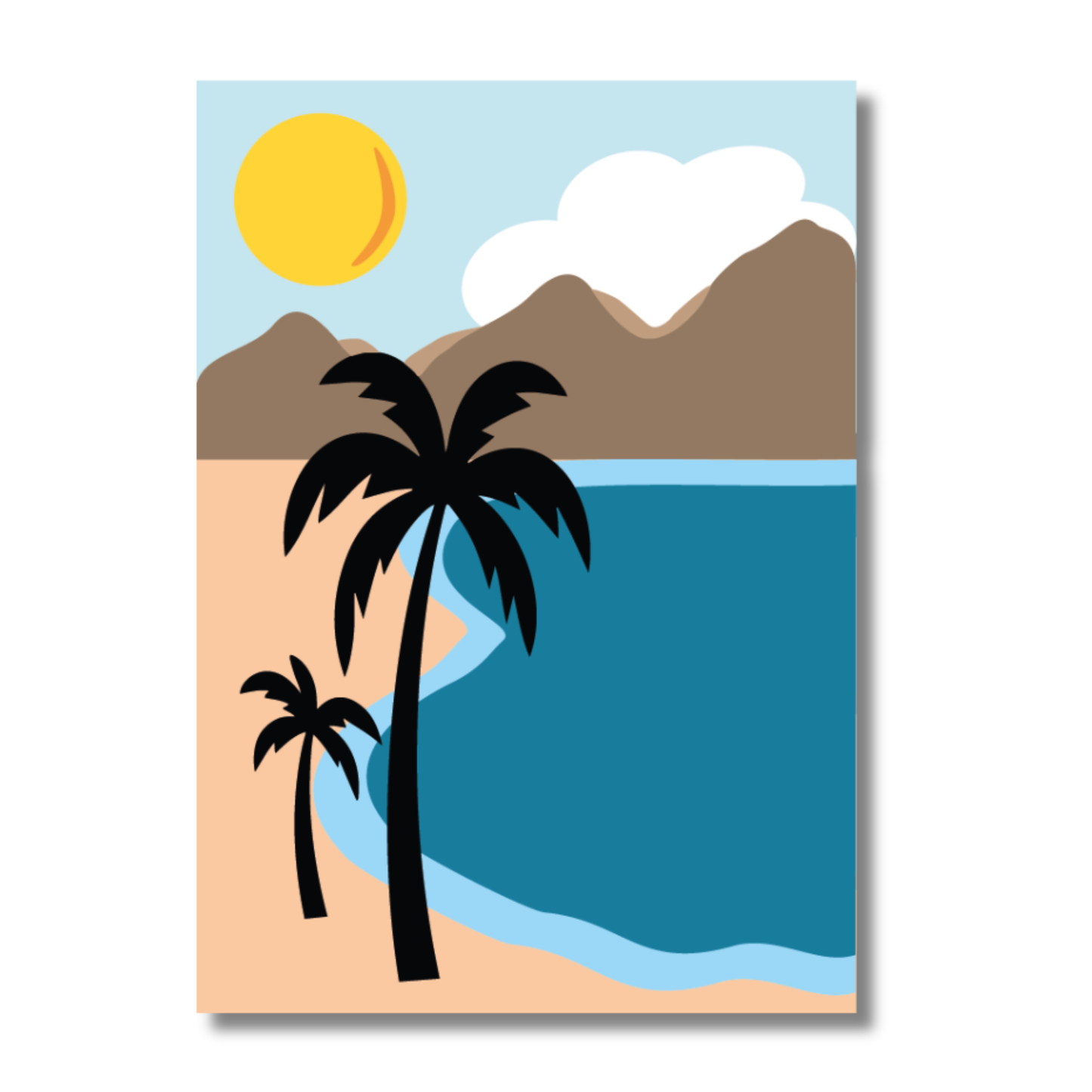 Affiche - Baie aux palmier