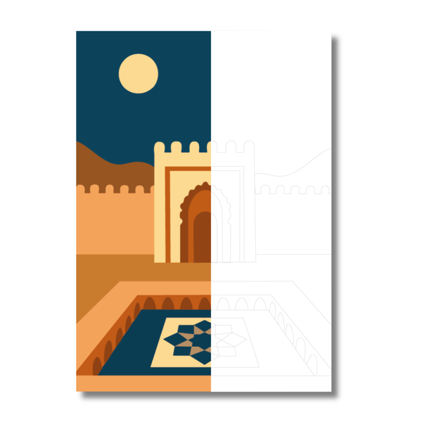 Affiche - Riad sous la lune