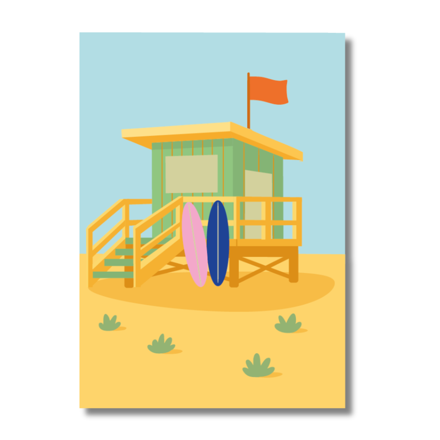 Affiche - Cabane de plage