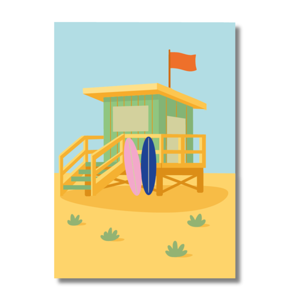 Affiche - Cabane de plage