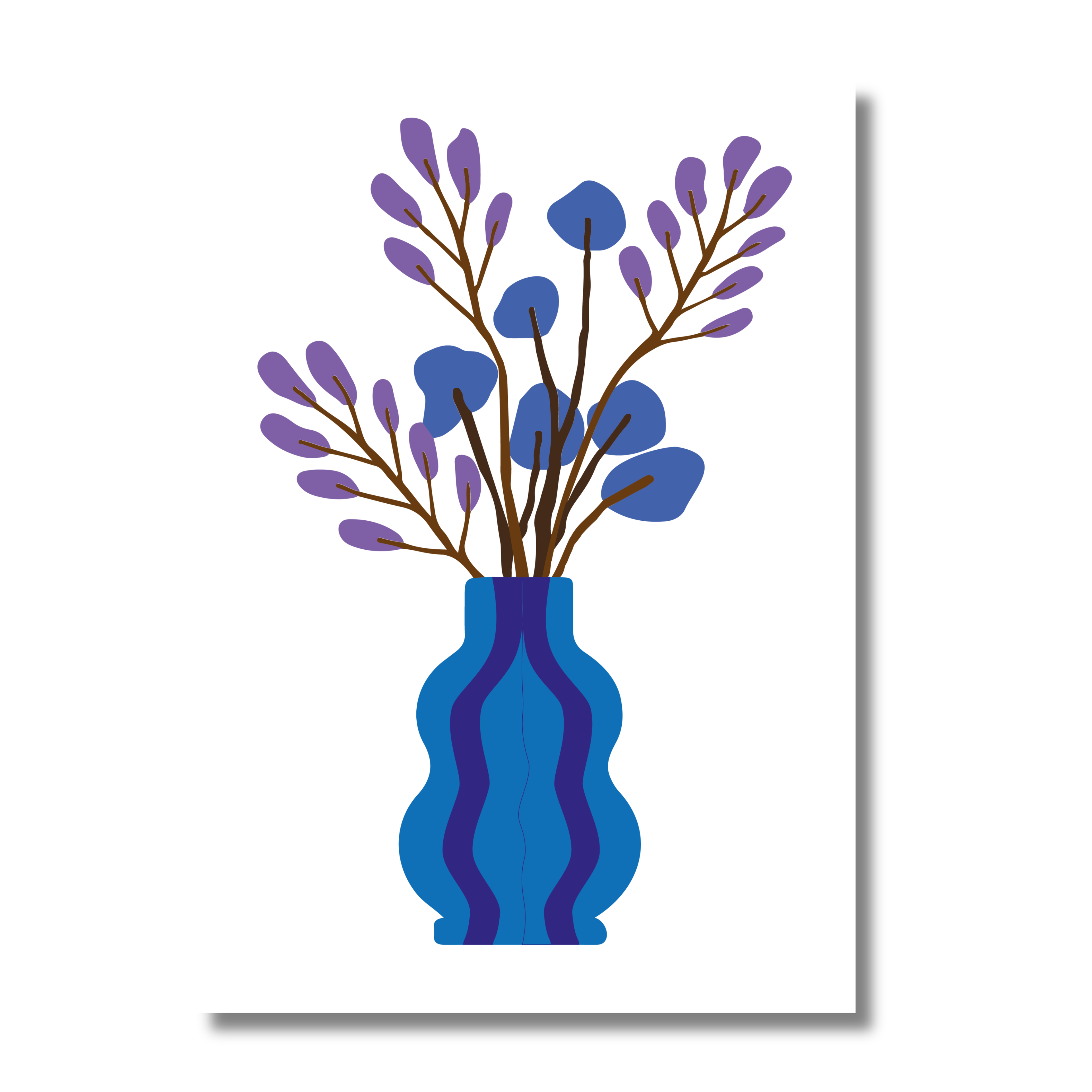 Affiche - Vase bleu lavande