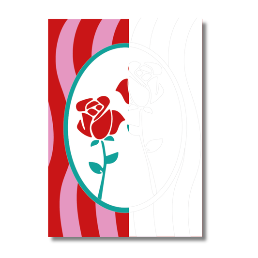 Affiche - Duo de roses retro